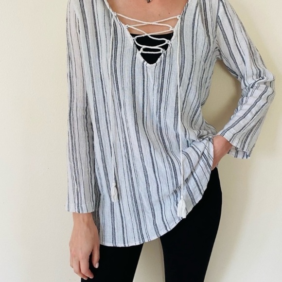 Billabong Lightweight Striped Hooded Top - Picture 9 of 9